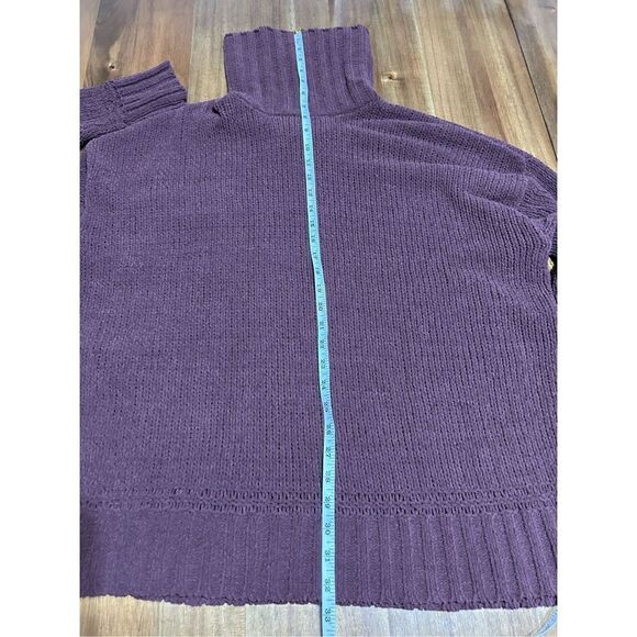 Aerie Women's Burgundy Knit Oversized Turtleneck Sweater Size S/P - Picture 7 of 7